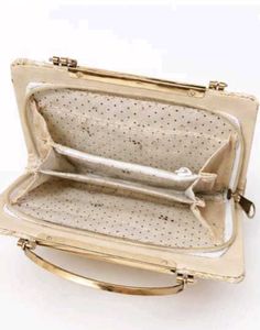 Elegant Clutch Handbag with Gold Handle