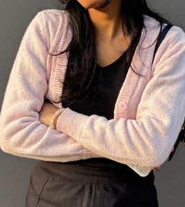Cute Pink Knit Cardigan