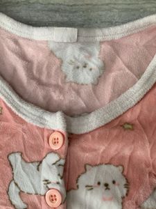 Cute Cat Print Nightgown