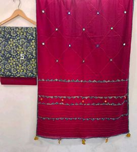 3 Piece Set Ajrakh Dress Material