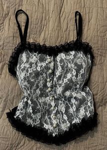 y2k classy Lace Corset Style Top