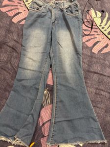Light Wash Flared Jeans