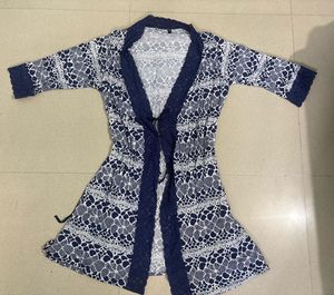Women's Lace Trim Robe | lingerie coverup