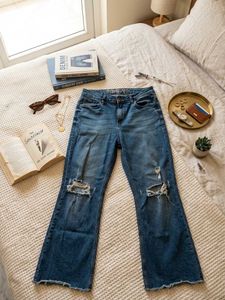 Distressed Flare Jeans