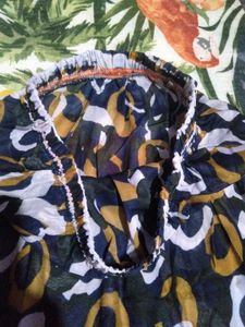 Patterned Midi Skirt