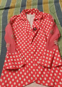 Charming Polka Dot Kurta Set