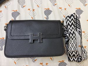 Chic Black Textured Crossbody Bag
