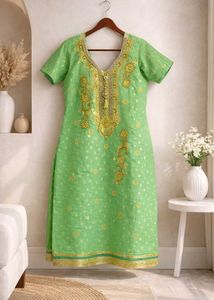 Vibrant Green Kurta with Patiala Pants
