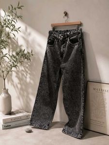 Acid Wash Wide Leg Jeans