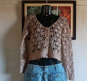 Crochet Knit Cardigan