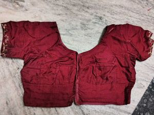 Maroon Embroidered Blouse
