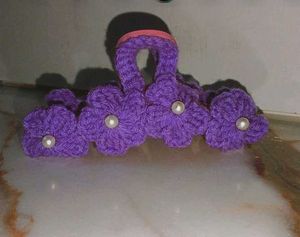 Handmade Purple Flower Hair Clip