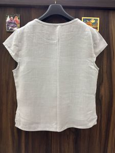 Light Grey Cut-Out Sleeve Top