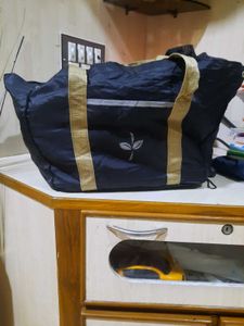 Chic Black Tote Bag with Drawstring