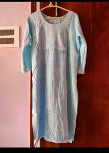 Elegant Sky Blue Kurti