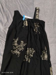 GOLD EMBROIDERY BLACK KURTI