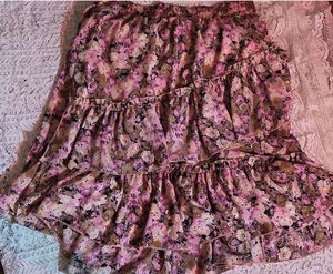 Floral Tiered Mini Skirt