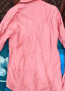 Peach Pajama Set with Lace Detail