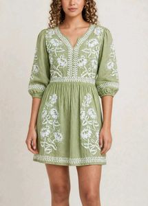 zudio Embroidered Bohemian Maxi Dress