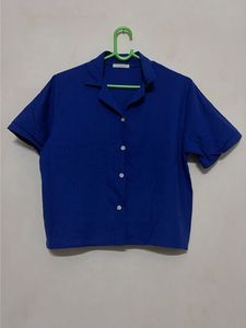 Classic Royal  Blue Button-Up Shirt