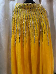 Stunning Yellow &amp; Teal Lehenga Choli Set