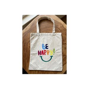Happy Canvas Tote Bag