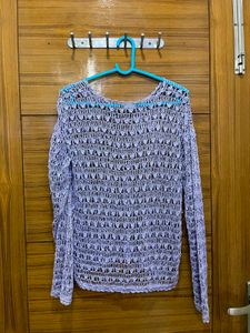 Sheer Crochet Knit Top