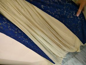 Blue Designer Indo-western Gown - Two Peice 💙💛 (