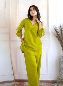 Vibrant Lime Green Kurta Set
