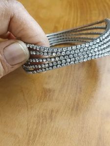 Diamonds Silver Bangle Bracelet