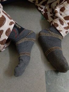 Grey Striped Socks