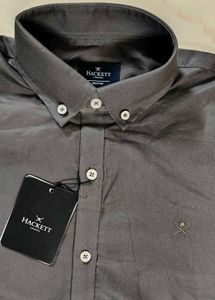 Men's Grey Button-Down Shirt
