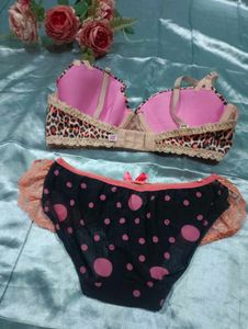 Victoria's secret Leopard Print Bra &amp; Panty Set