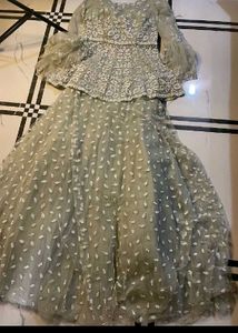 crop top rhinestone lehenga