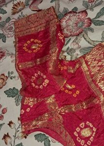 Elegant Red Bandhani Kurta 💃💃