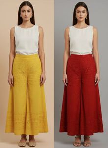 Palazzos:Red & Yellow (Buy 1: 399 and 2: 699)