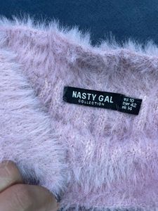 🎀💋Fuzzy Pink Bandeau Top