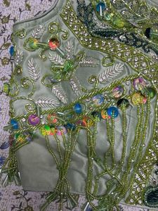 Designer Embellished Silk Blouse