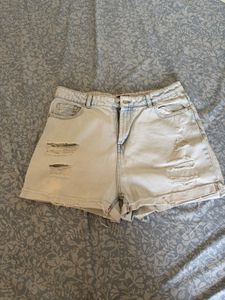 Ginger by Lifestyle Light Wash Ripped Denim Shorts