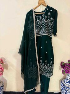 new Green Embroidered Suit