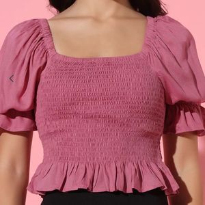 Chic Smocked Puff Sleeve Top