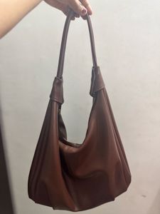 Stylish Brown Faux Leather Hobo Bag