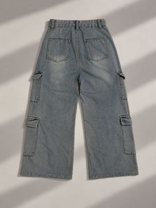 Light Wash Cargo Jeans