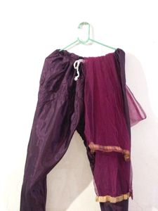 Ethnic Purple Gown Set