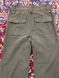 Olive Green Wide Leg Pants