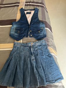 Denim Shrug Top