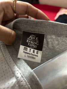 Women's Grey Graphic T-Shirt