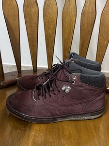 Men's Burgundy High-Top Sneakers