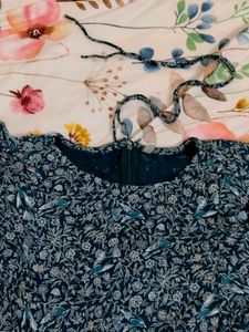 Flowy Floral Bird Print Maxi Dress