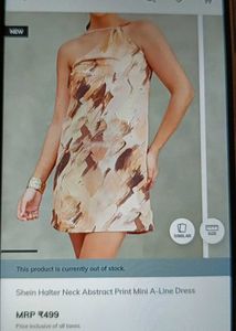 Abstract Print Mini Dress